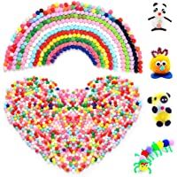 HellDoler Pompones-2000pcs 10mm Crafts Pom Poms Pompones de Cifefrentes Colores para Manualidades y Decoraciones…